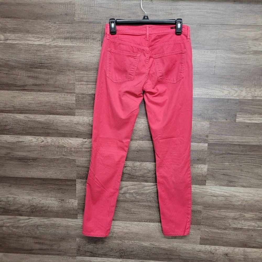 Citizens of Humanity Thompson Medium Rise‎ Skinny Jeans Shocking Pink Womens 26 - Picture 3 of 16